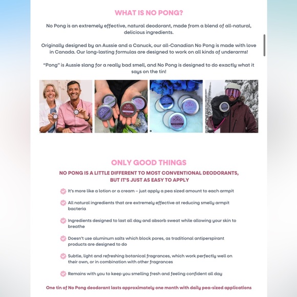 🌙 B132 - No Pong all natural deodorant - Picture 2 of 4